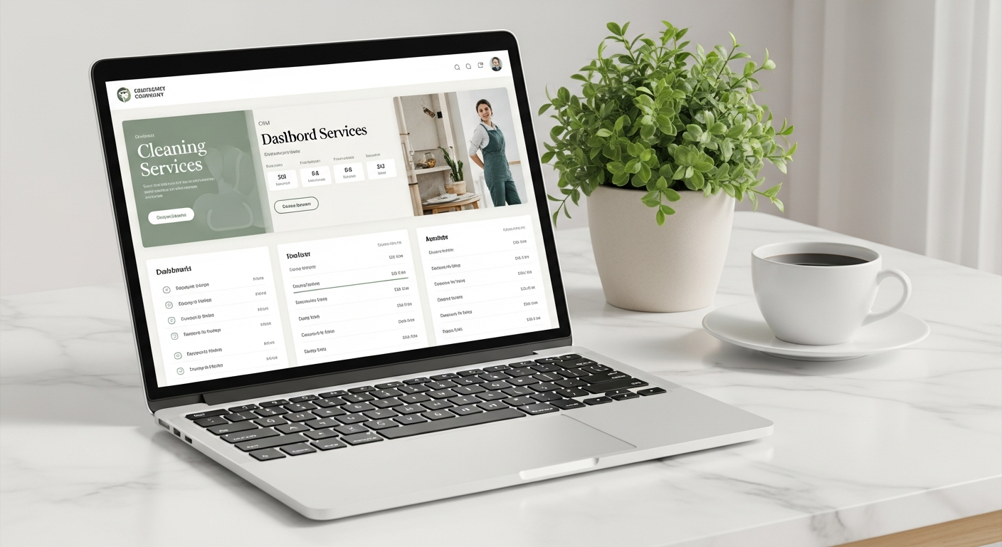 Painel Ria Casa num portátil sobre secretária